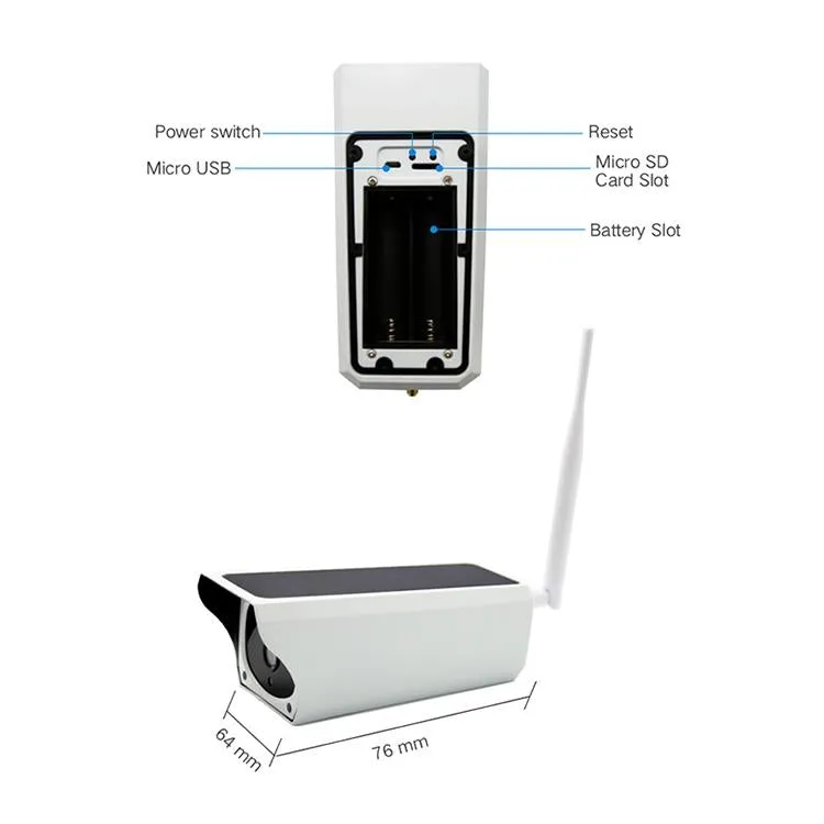 1080P Solar Wifi Battery Camera | Motion Detection | Night Vision | 32GB SD Card Support