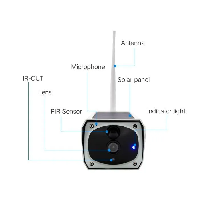 1080P Solar Wifi Battery Camera | Motion Detection | Night Vision | 32GB SD Card Support