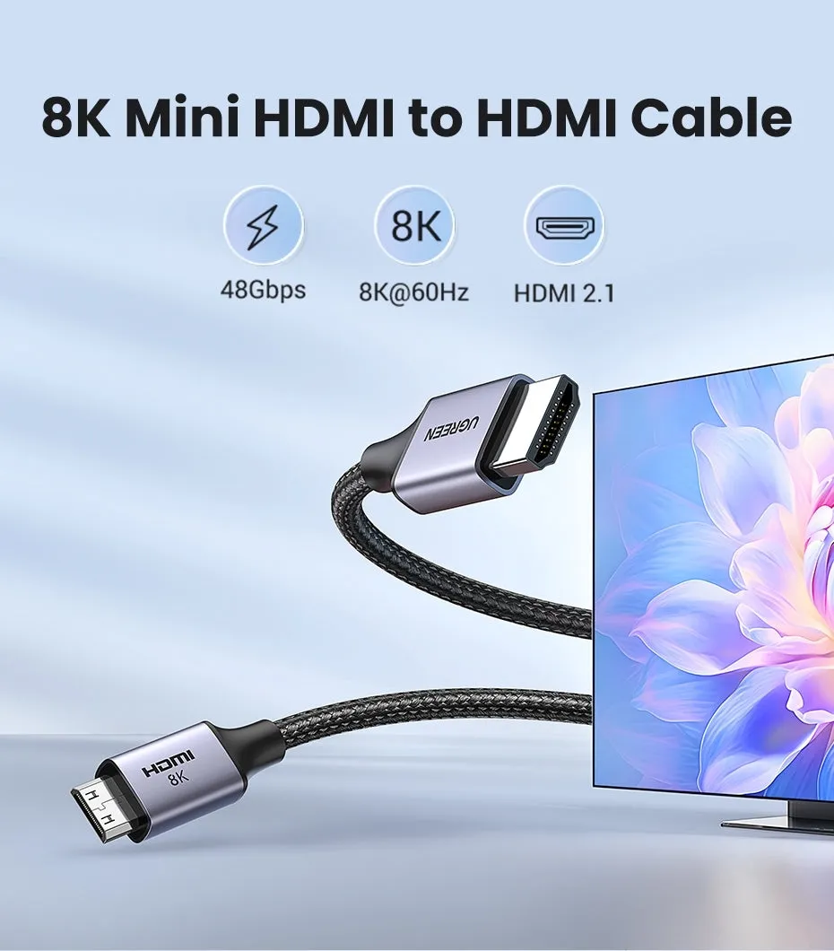 15514 8K Mini-HDMI to HDMI Cable | 1M