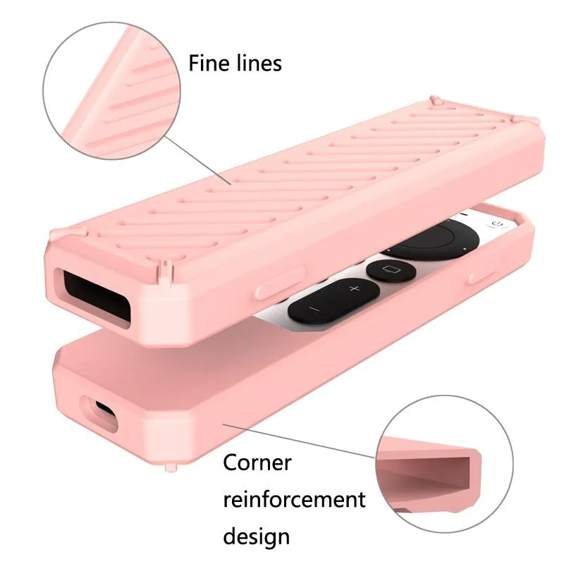 2-Pack Silicone Protective Cover For Apple Tv 4K 2021 - All-Inclusive Anti-Drop Remote Control