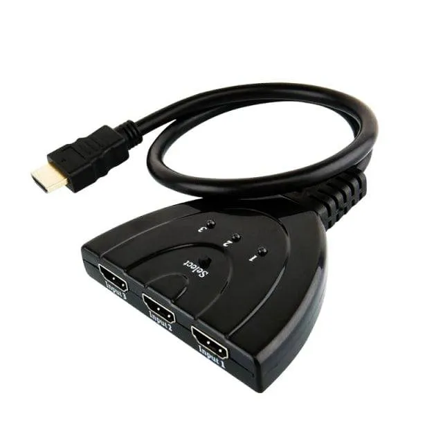 3 in 1 out Video Adapter 4K&3D Mini 3 Port HDMI-compatible 1.4 Switch