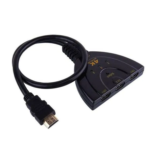 3 in 1 out Video Adapter 4K&3D Mini 3 Port HDMI-compatible 1.4 Switch