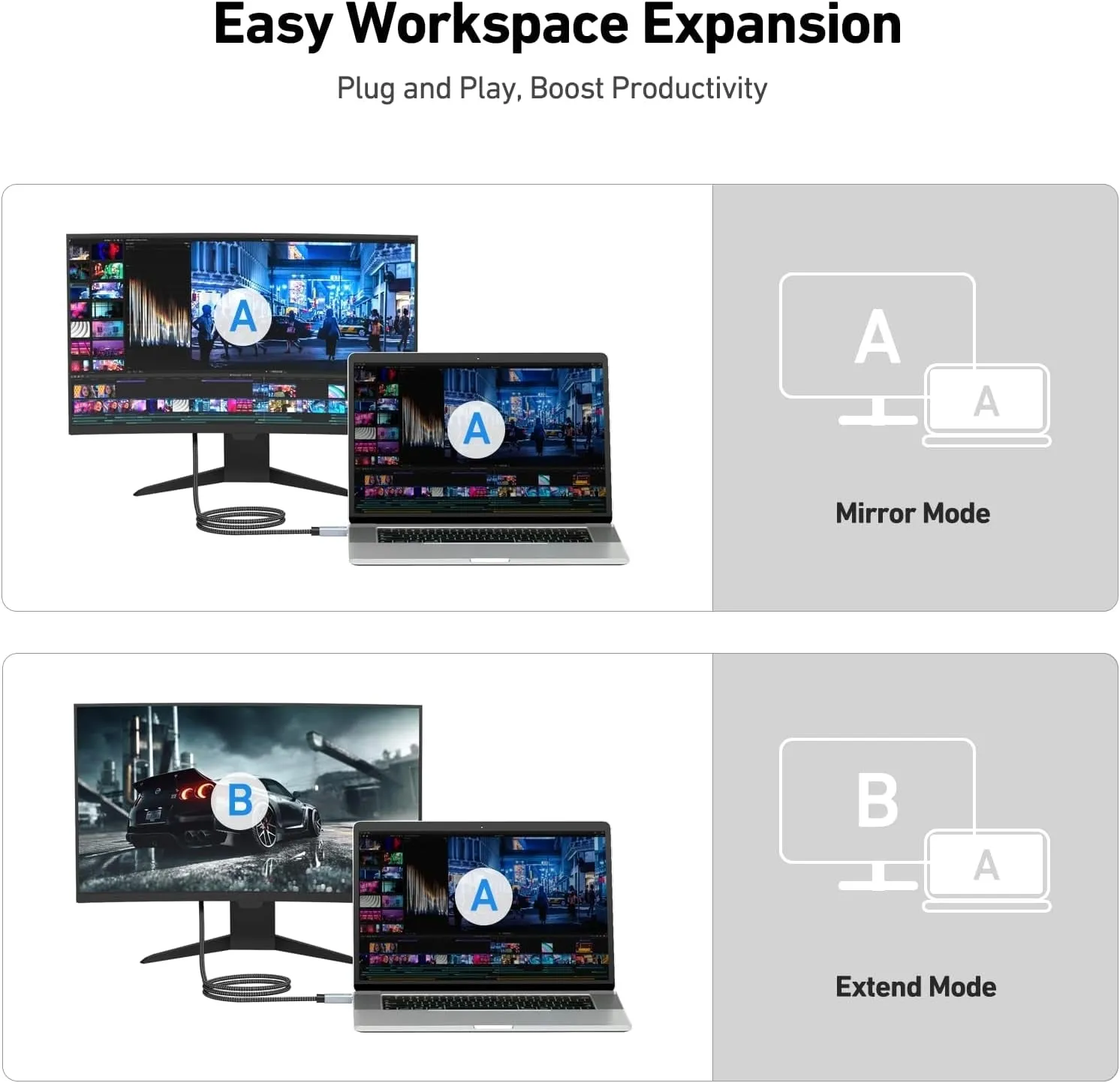 4K DisplayPort to HDMI Cable | 1.8m