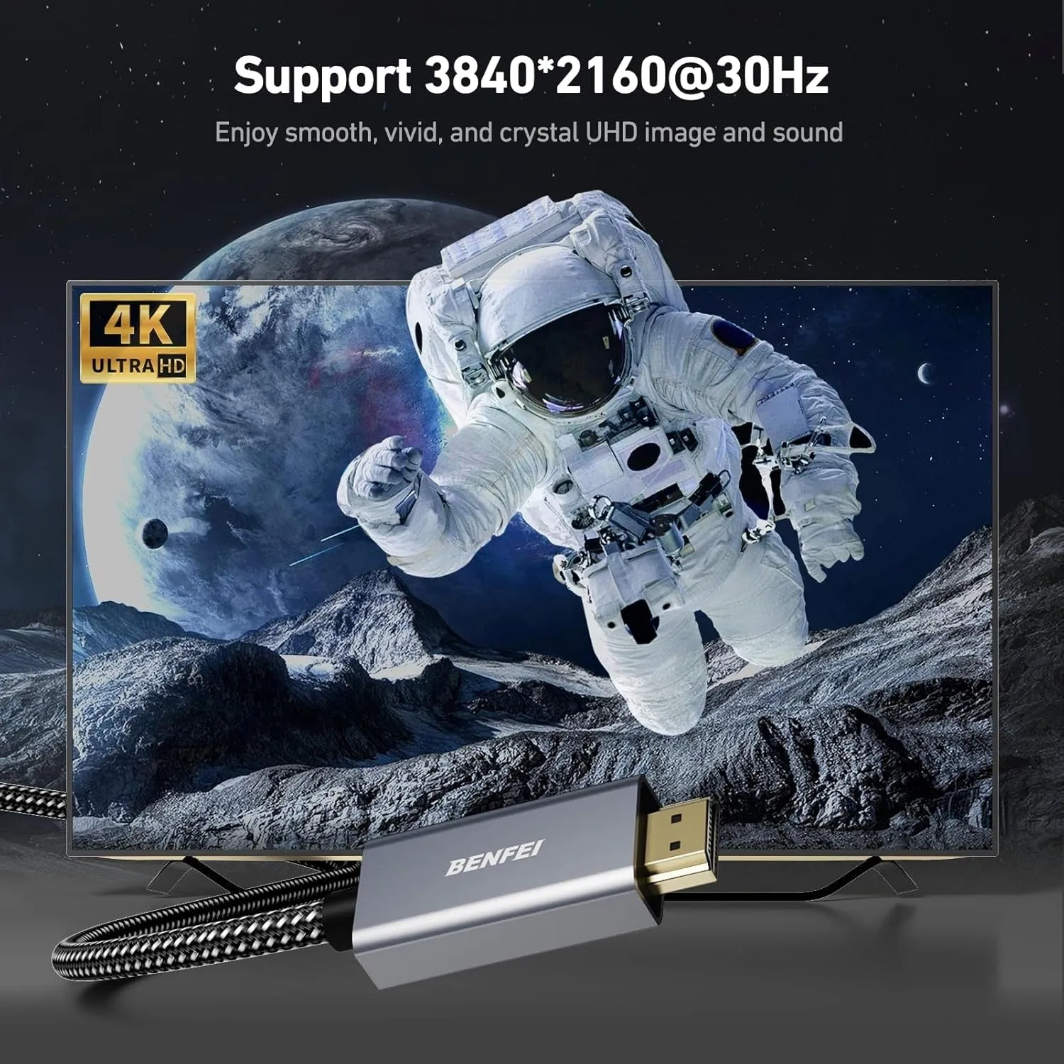 4K DisplayPort to HDMI Cable | 1.8m