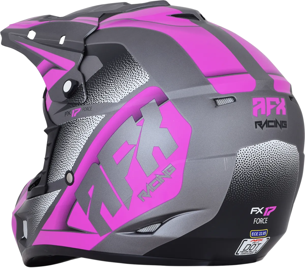 AFX FX-17 Helmet - Force - Frost Gray/Fuchsia - XL 0110-5212