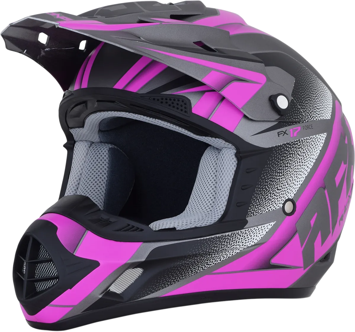 AFX FX-17 Helmet - Force - Frost Gray/Fuchsia - XL 0110-5212