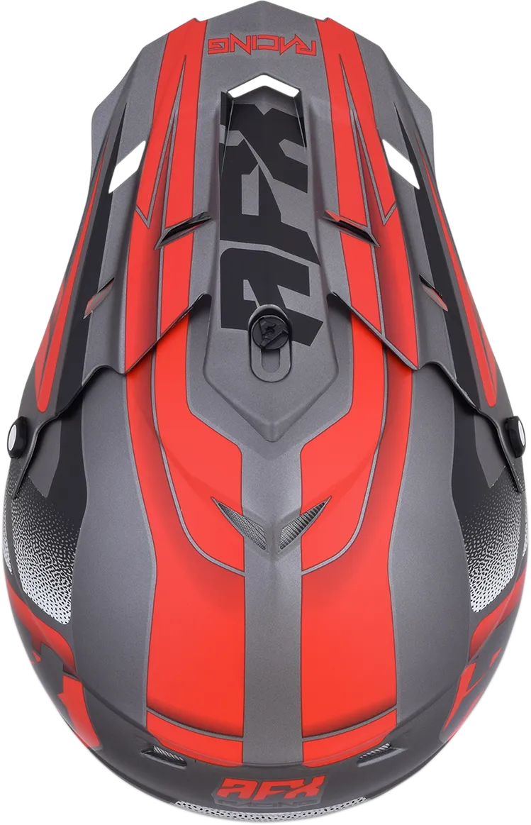 AFX FX-17 Helmet - Force - Frost Gray/Red - Medium 0110-5204