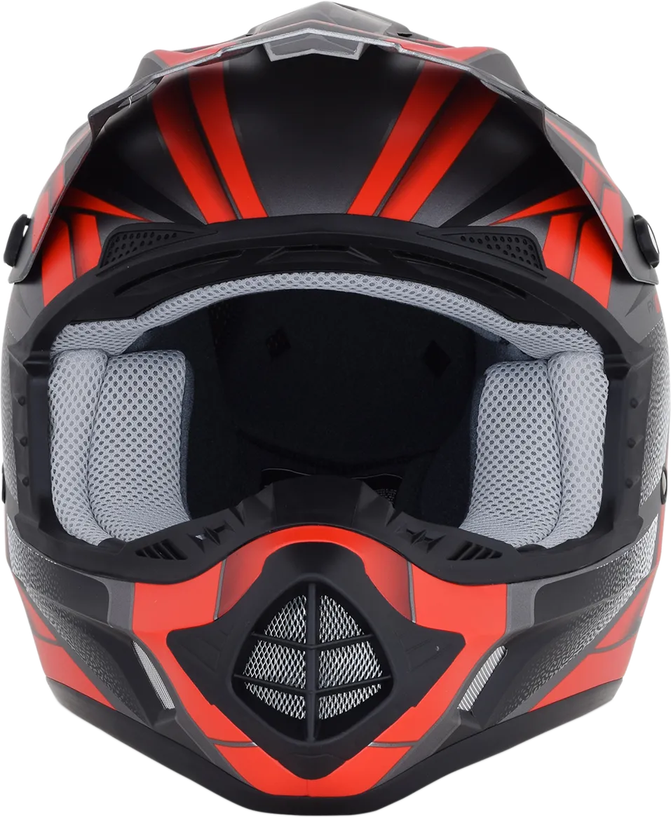 AFX FX-17 Helmet - Force - Frost Gray/Red - Medium 0110-5204