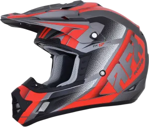 AFX FX-17 Helmet - Force - Frost Gray/Red - XL 0110-5206