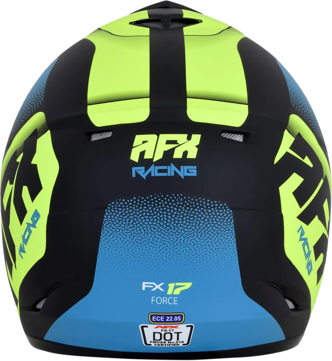 AFX FX-17 Helmet - Force - Matte Black/Green/Blue - Large 0110-5216