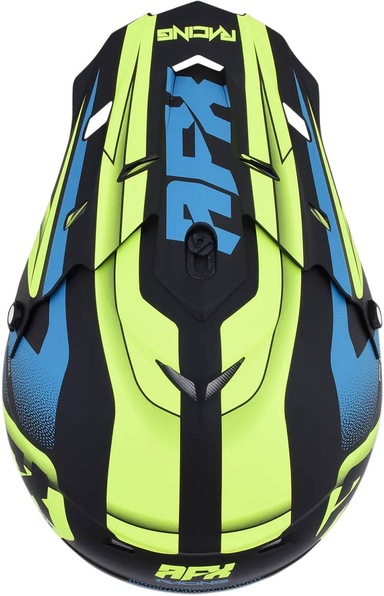 AFX FX-17 Helmet - Force - Matte Black/Green/Blue - Small 0110-5214