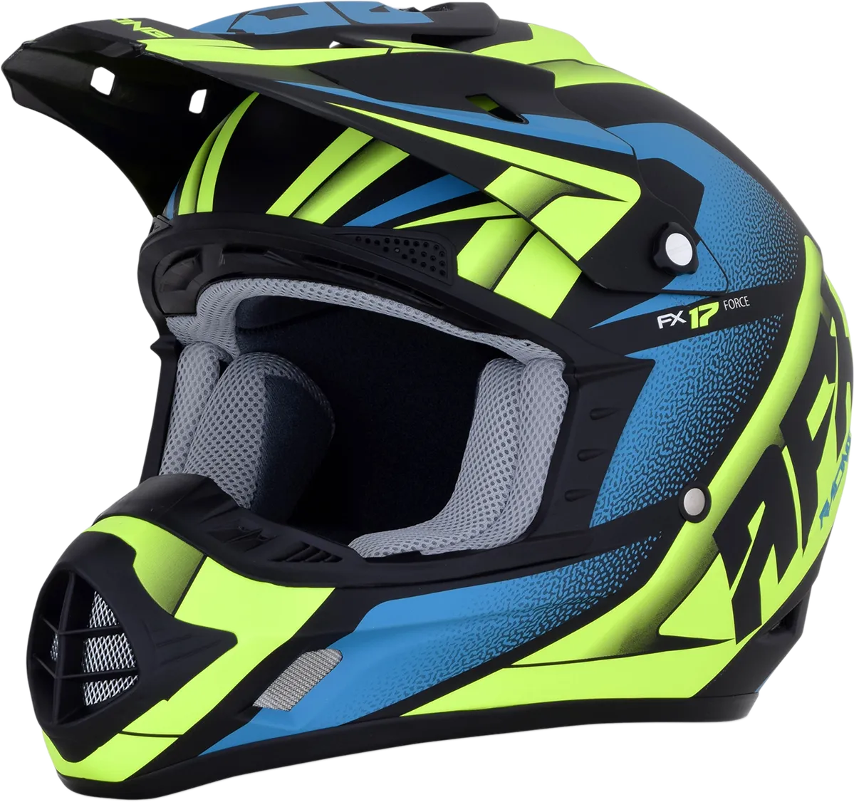 AFX FX-17 Helmet - Force - Matte Black/Green/Blue - Small 0110-5214