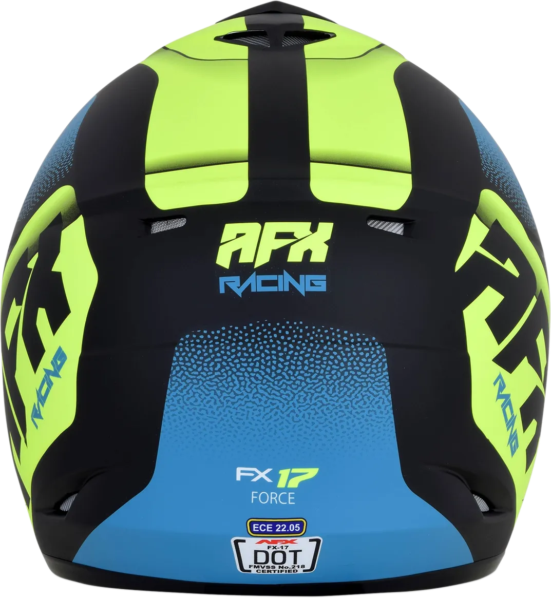 AFX FX-17 Helmet - Force - Matte Black/Green/Blue - Small 0110-5214