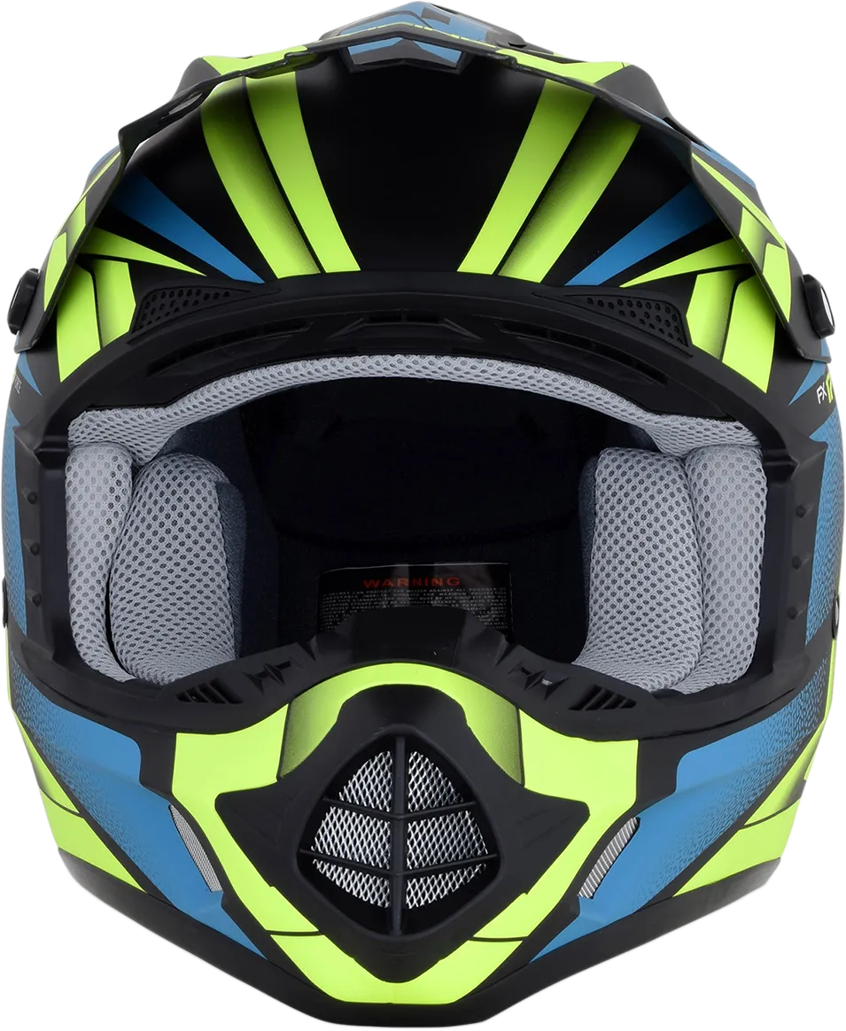 AFX FX-17 Helmet - Force - Matte Black/Green/Blue - XL 0110-5217