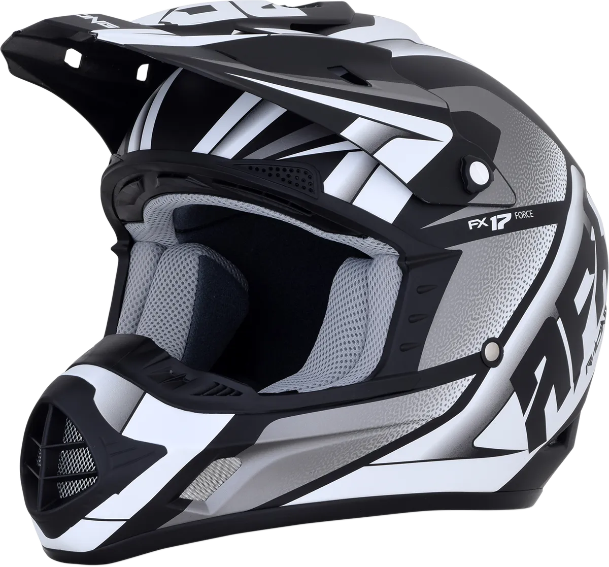AFX FX-17 Helmet - Force - Matte Black/White - 2XL 0110-5201