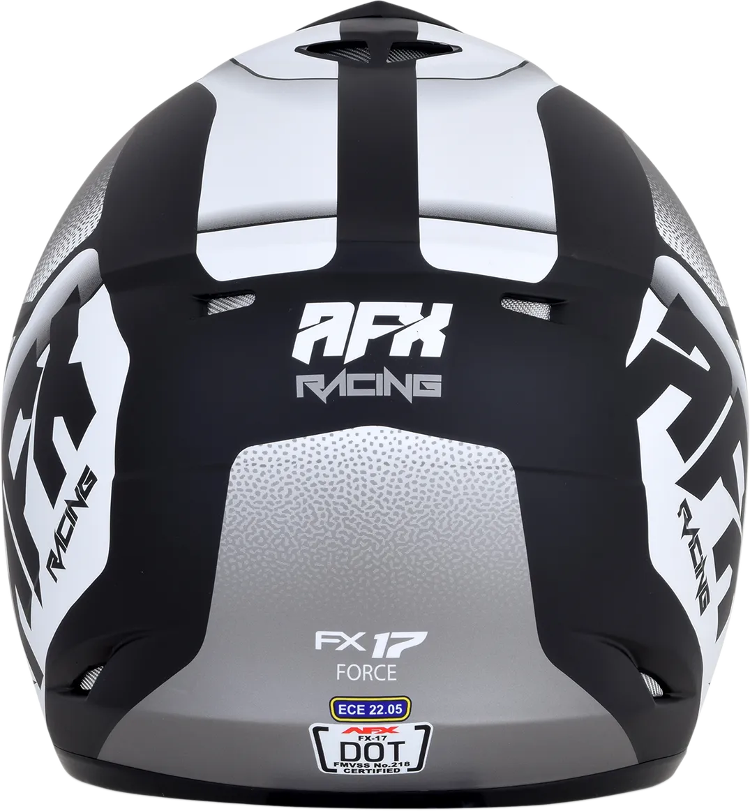 AFX FX-17 Helmet - Force - Matte Black/White - Large 0110-5199