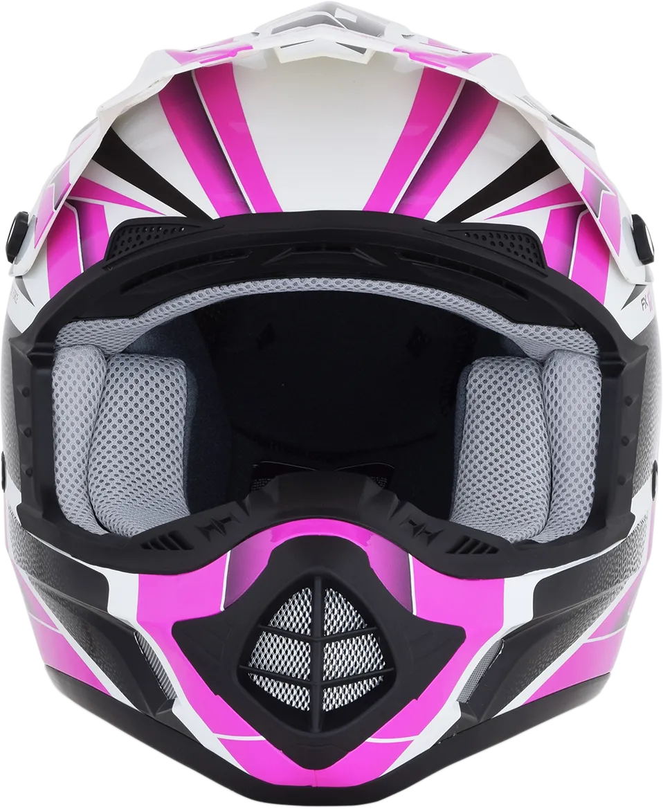 AFX FX-17 Helmet - Force - Pearl White/Fuchsia - Large 0110-5258