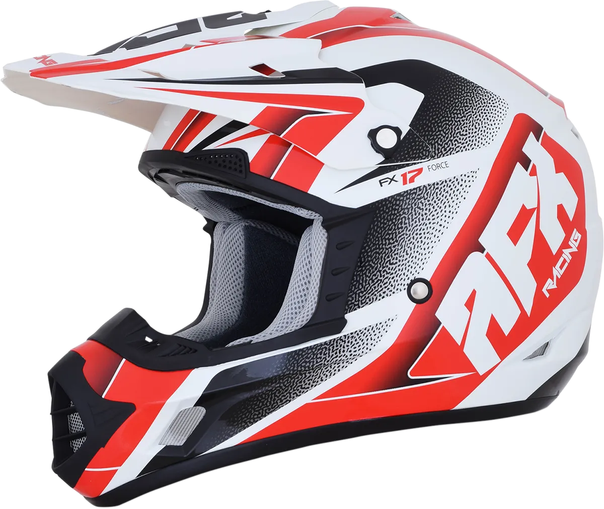 AFX FX-17 Helmet - Force - Pearl White/Red - Small 0110-5244