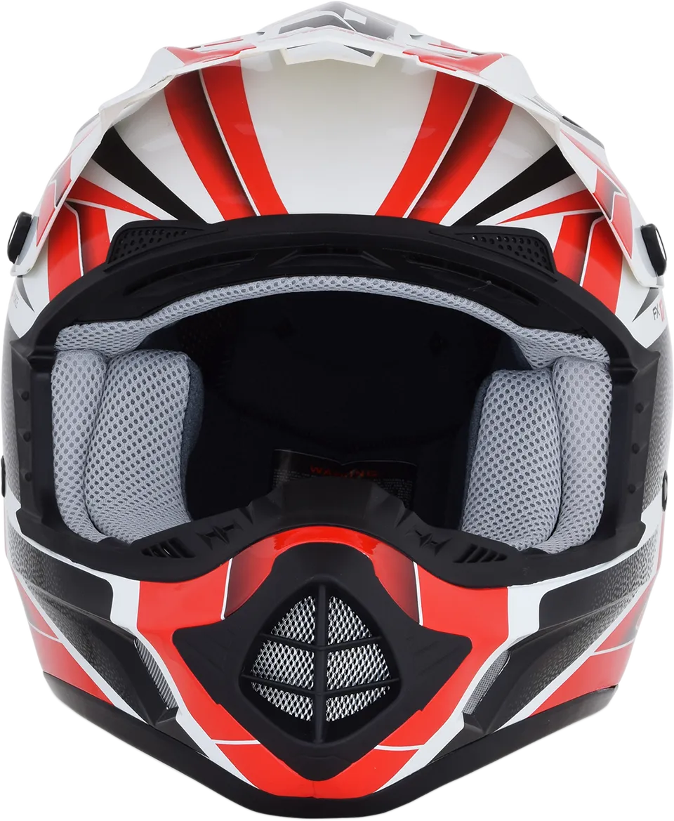 AFX FX-17 Helmet - Force - Pearl White/Red - Small 0110-5244