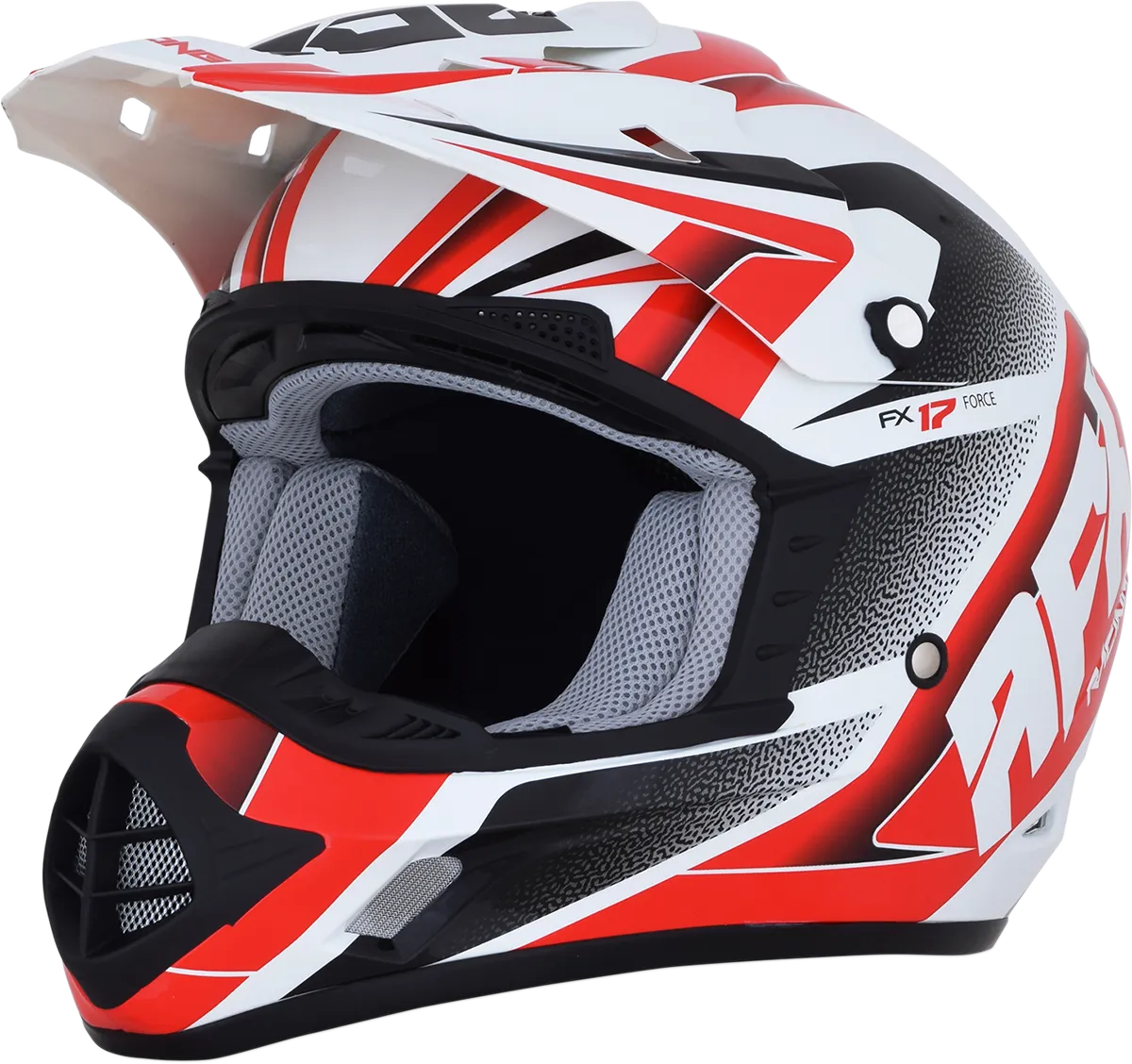 AFX FX-17 Helmet - Force - Pearl White/Red - Small 0110-5244