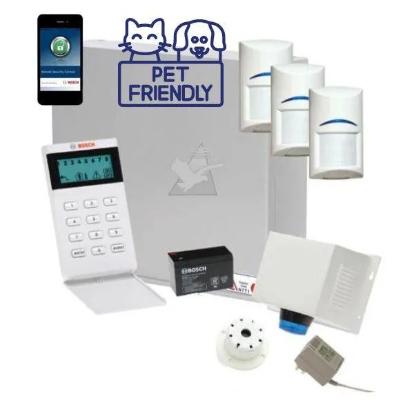 Bosch Solution 3000 Alarm System with 3 x Gen 2 Tritech Detectors  Icon Code pad  IP Module