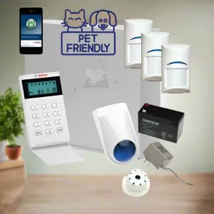 Bosch Solution 3000 Alarm System with 3 x Gen 2 Tritech Detectors  Icon Code pad  IP Module