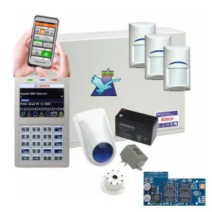 Bosch Solution 6000 Alarm System GSM Kit, 3 x Quad Detectors
