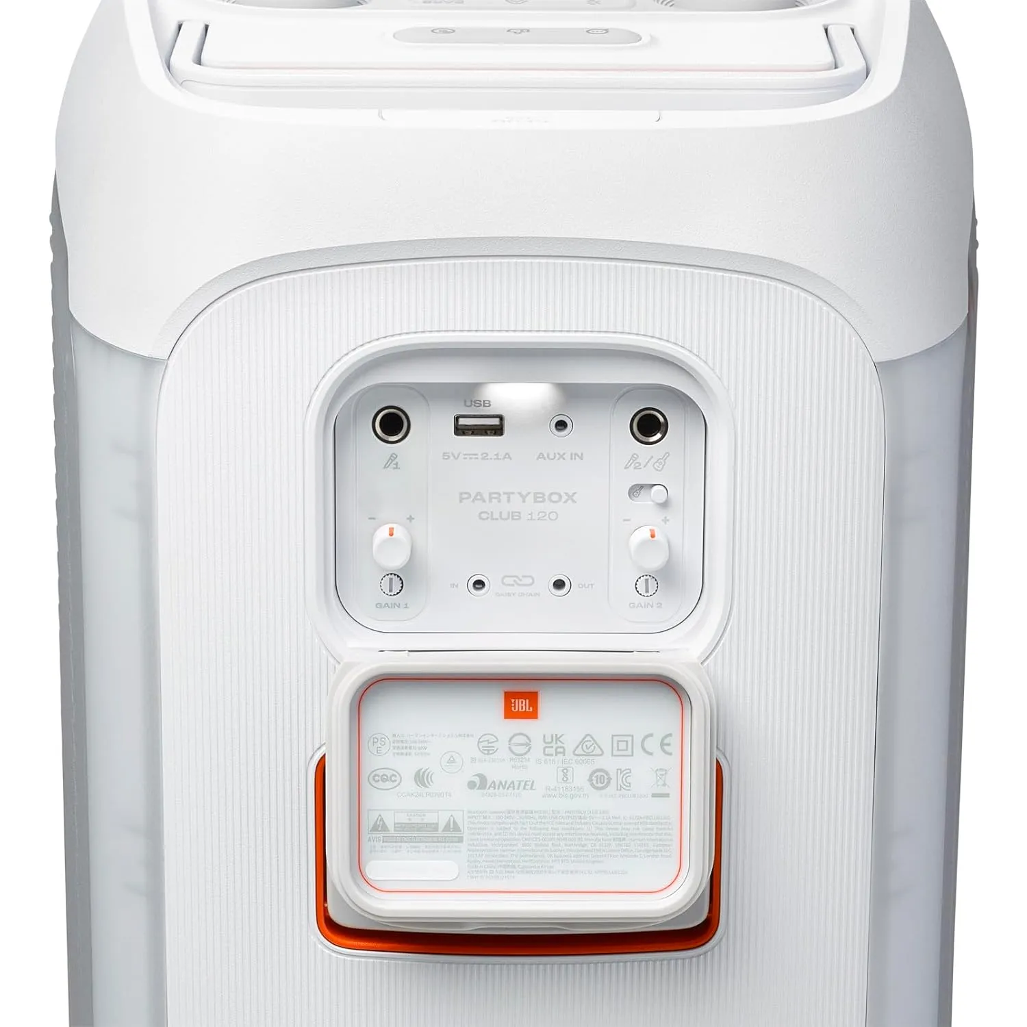 JBL Partybox 120 (White Color ) Wireless Bluetooth 160W Party Speaker, AI Sound Boost, Futuristic Light Show, Upto 12Hrs Playtime