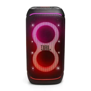 JBL PartyBox 320 240W Portable Bluetooth Speaker with AI Sound Boost, Light Show, Auracast, Dual Mic/Guitar Input, Telescopic Handle (Black)