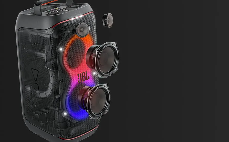 JBL PartyBox Club 120 Wireless Bluetooth Party Speaker (160W, AI Sound Boost, Futuristic Light Show, 12H Playtime, Auracast, Mic & Guitar Input, Splashproof, Black)