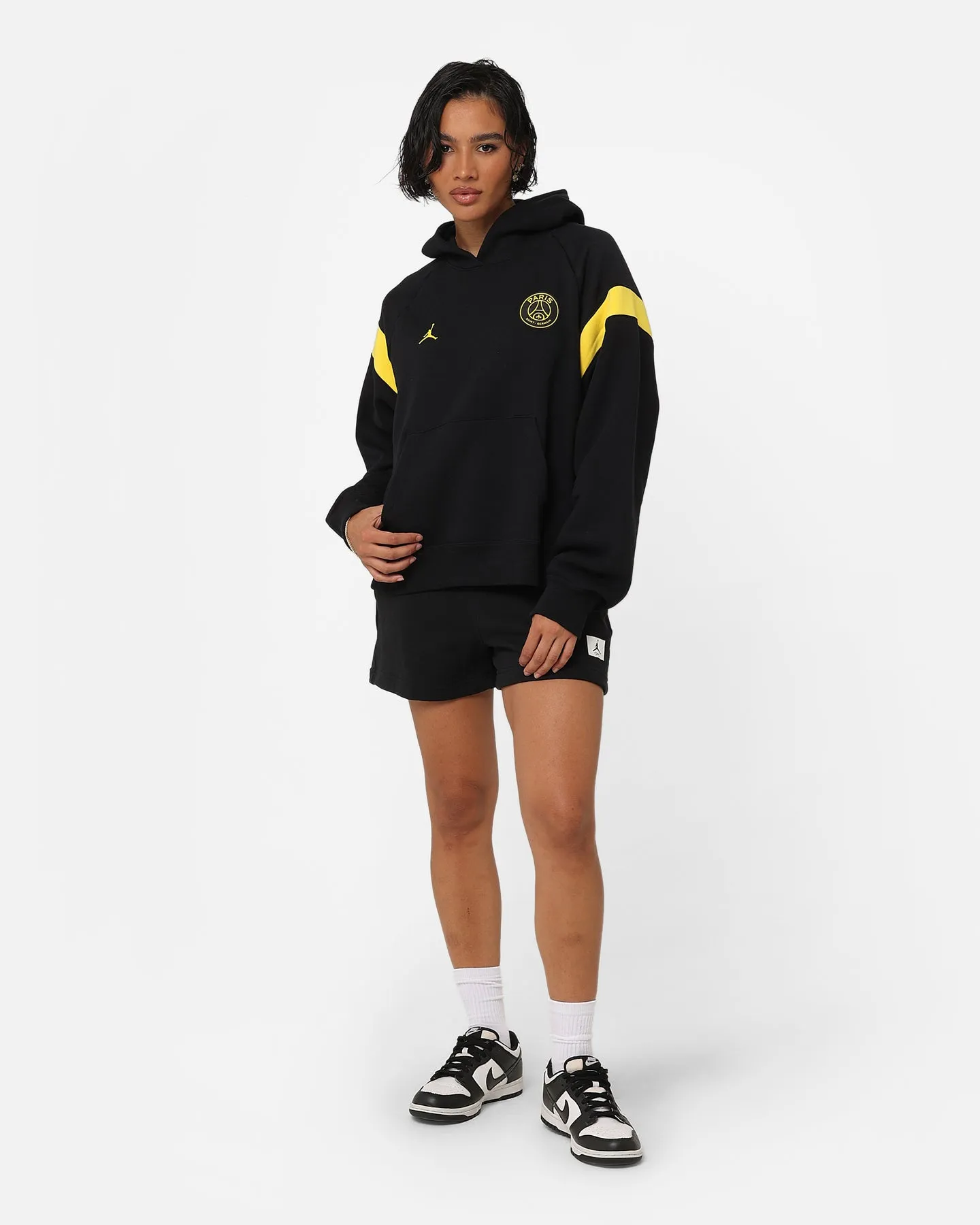Jordan Women's Flight Fleece Colour-Block Shorts Black/Black