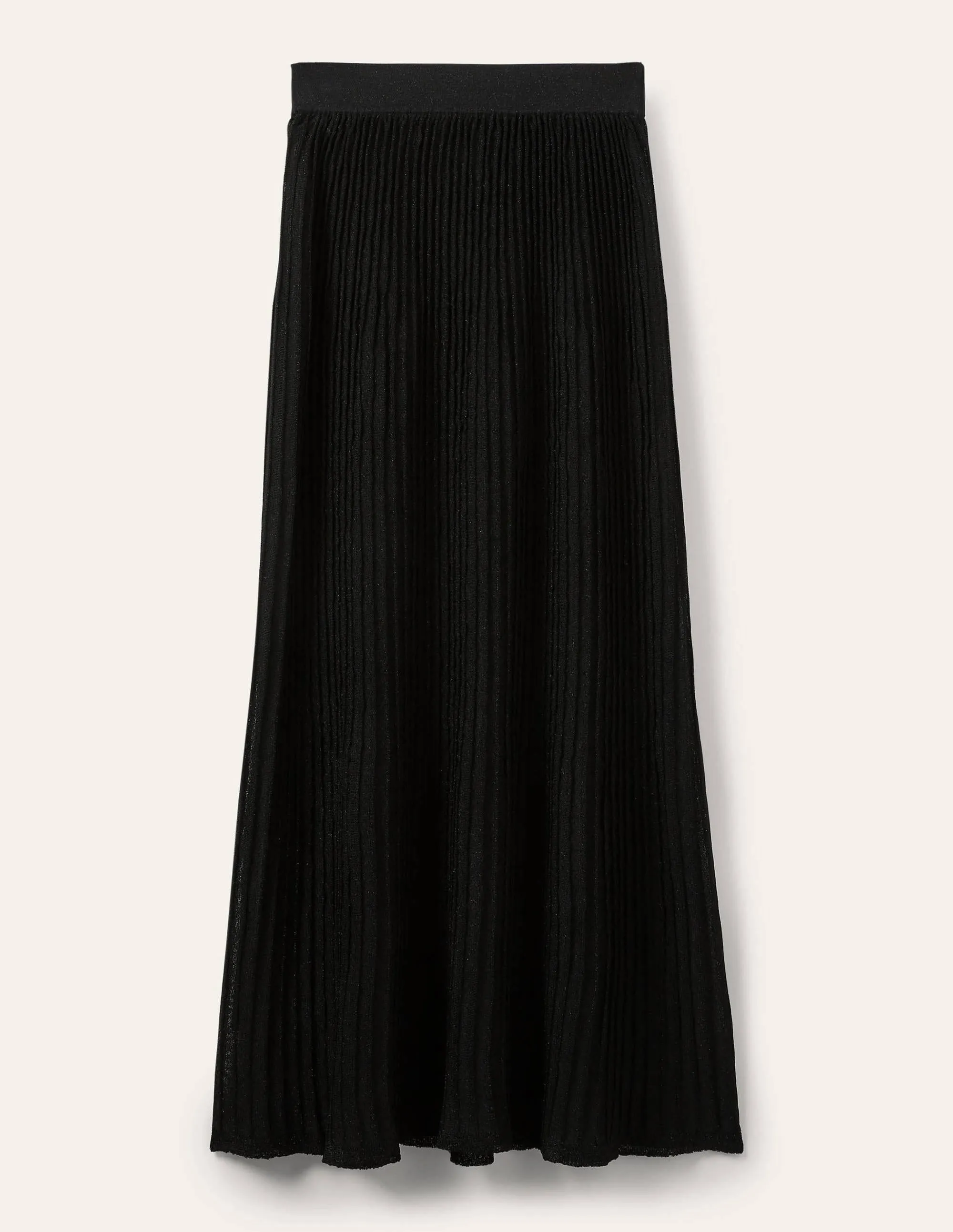 Knitted Party Skirt-Black Metallic