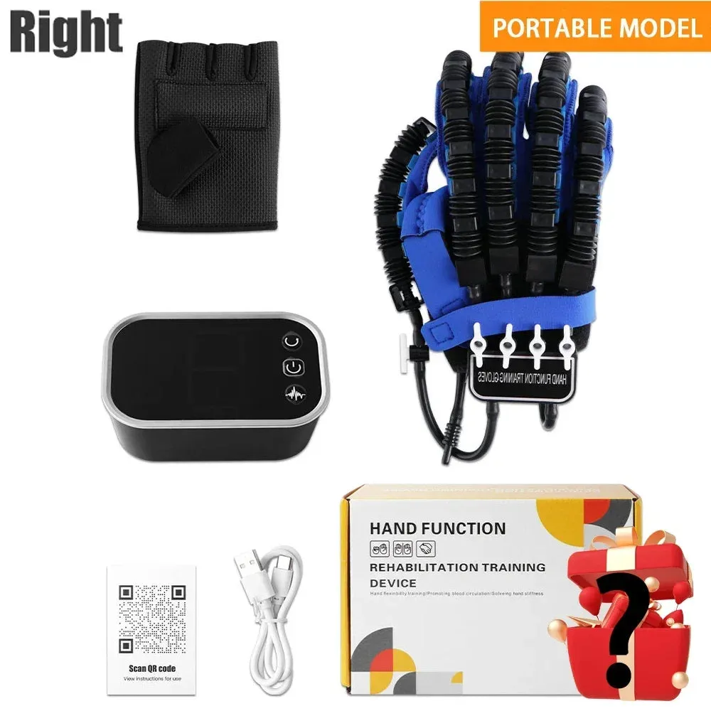 Left & Right Hand Finger Rehabilitation Exerciser Robot Gloves Stroke Hemiplegia Cerebral Infarction Training Equipment Therapy