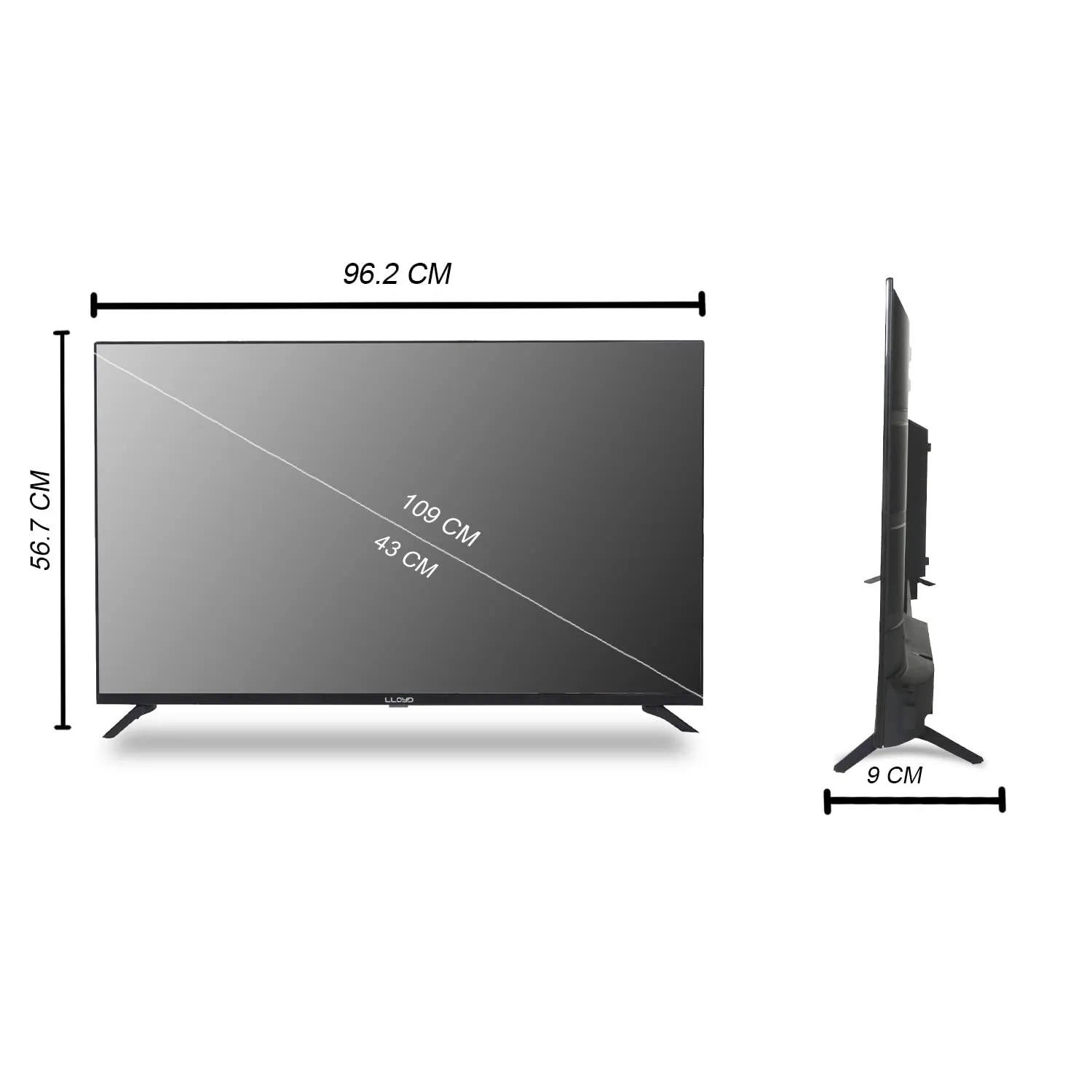 LLOYD 43US850E  (43 Inches) 4K Ultra HD Smart LED TV (Black)