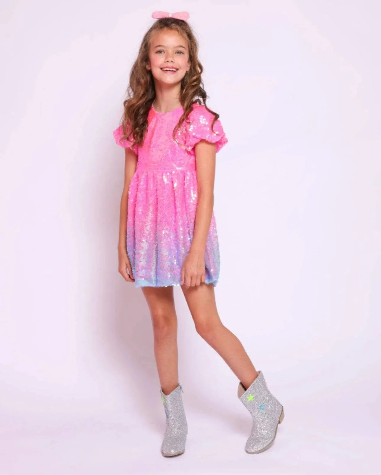 Lola & The Boys - Bubble Gum Shimmer Sequin Dress