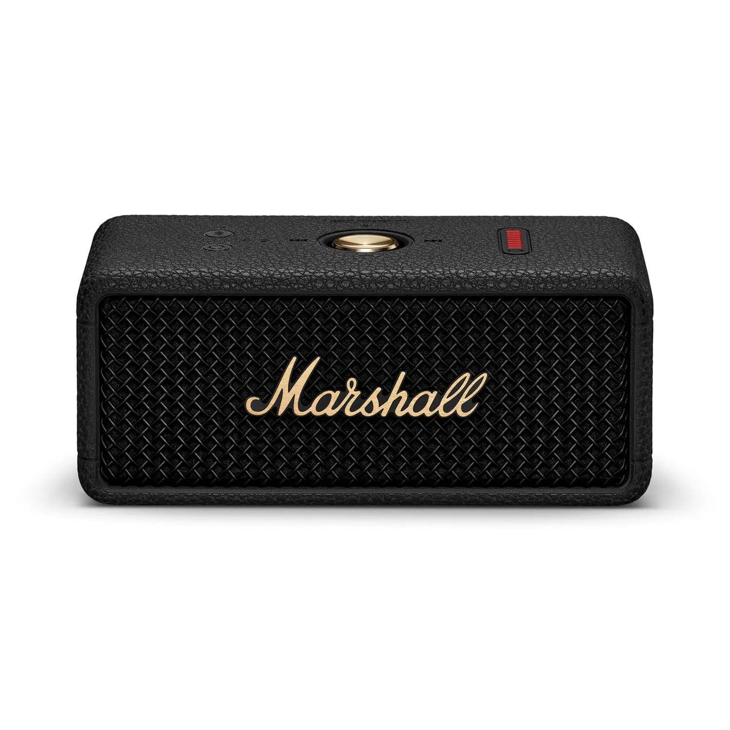 Marshall Emberton III Compact Portable Bluetooth Speaker with 32  Hours of Playtime, (360 Sound), Dust & Waterproof (IP67) Black & Brass.
