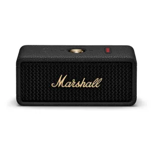 Marshall Emberton III Compact Portable Bluetooth Speaker with 32  Hours of Playtime, (360 Sound), Dust & Waterproof (IP67) Black & Brass.