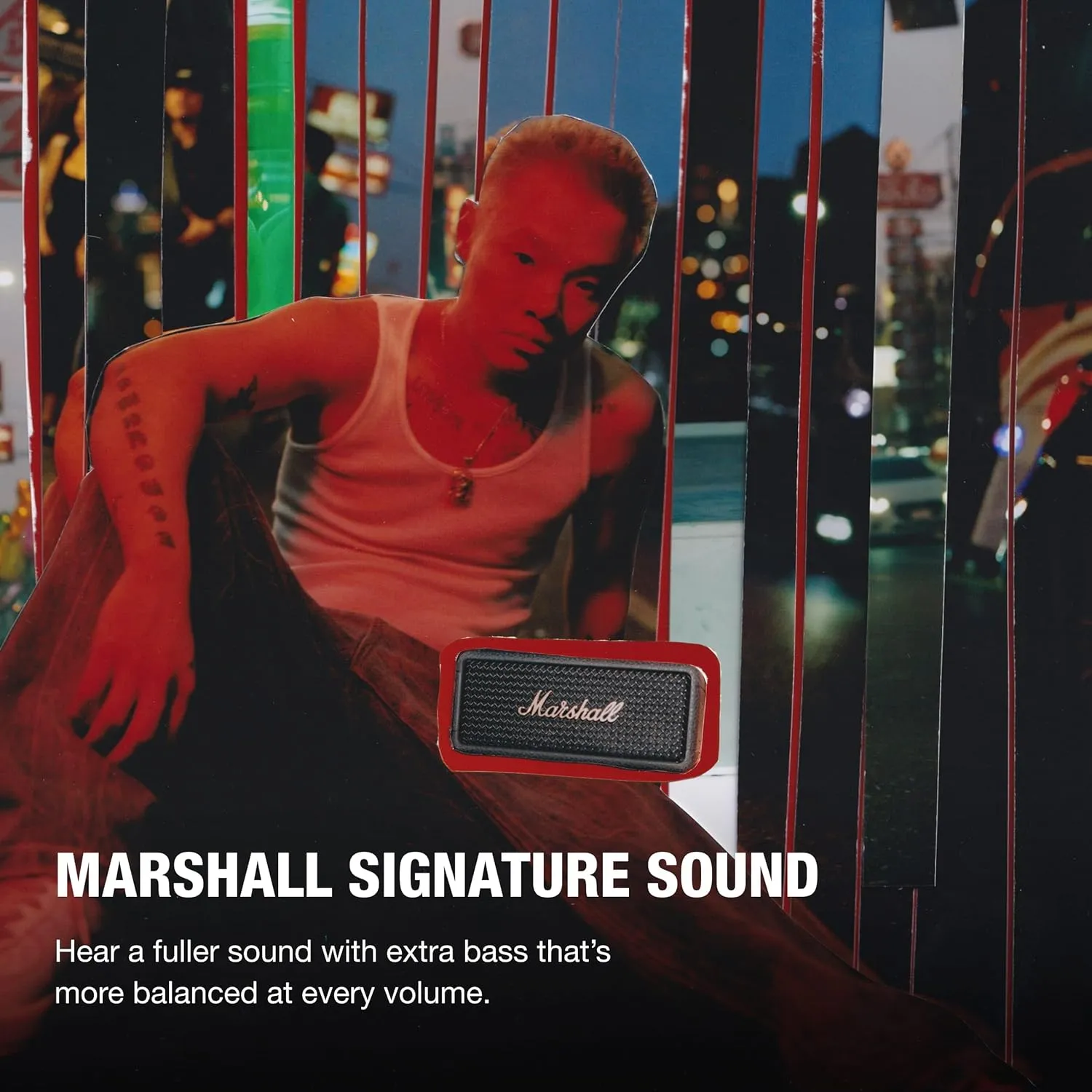 Marshall Emberton III Compact Portable Bluetooth Speaker with 32  Hours of Playtime, (360 Sound), Dust & Waterproof (IP67) Black & Brass.
