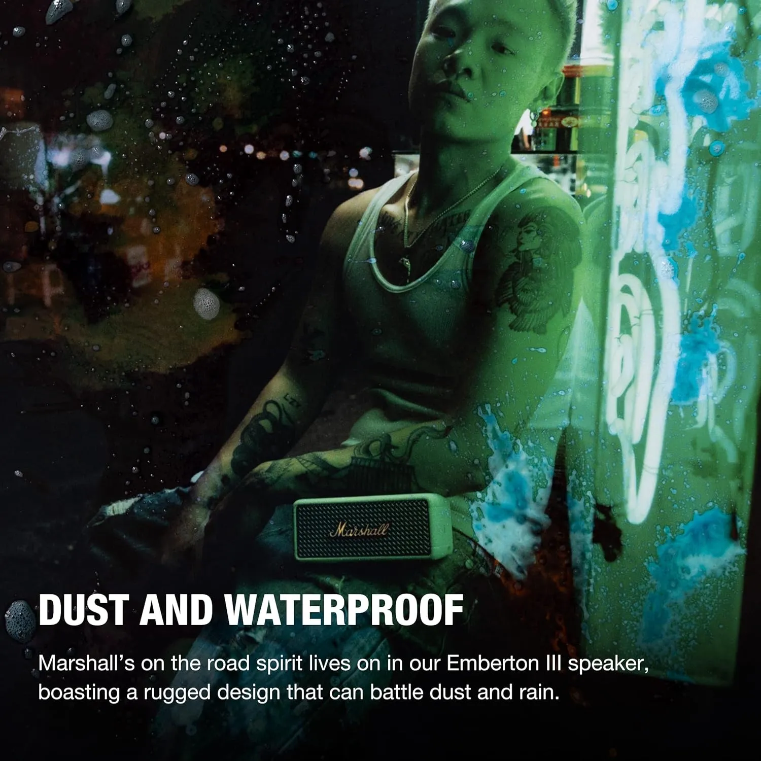 Marshall Emberton III Compact Portable Bluetooth Speaker with 32  Hours of Playtime, Dust & Waterproof (IP67) Cream