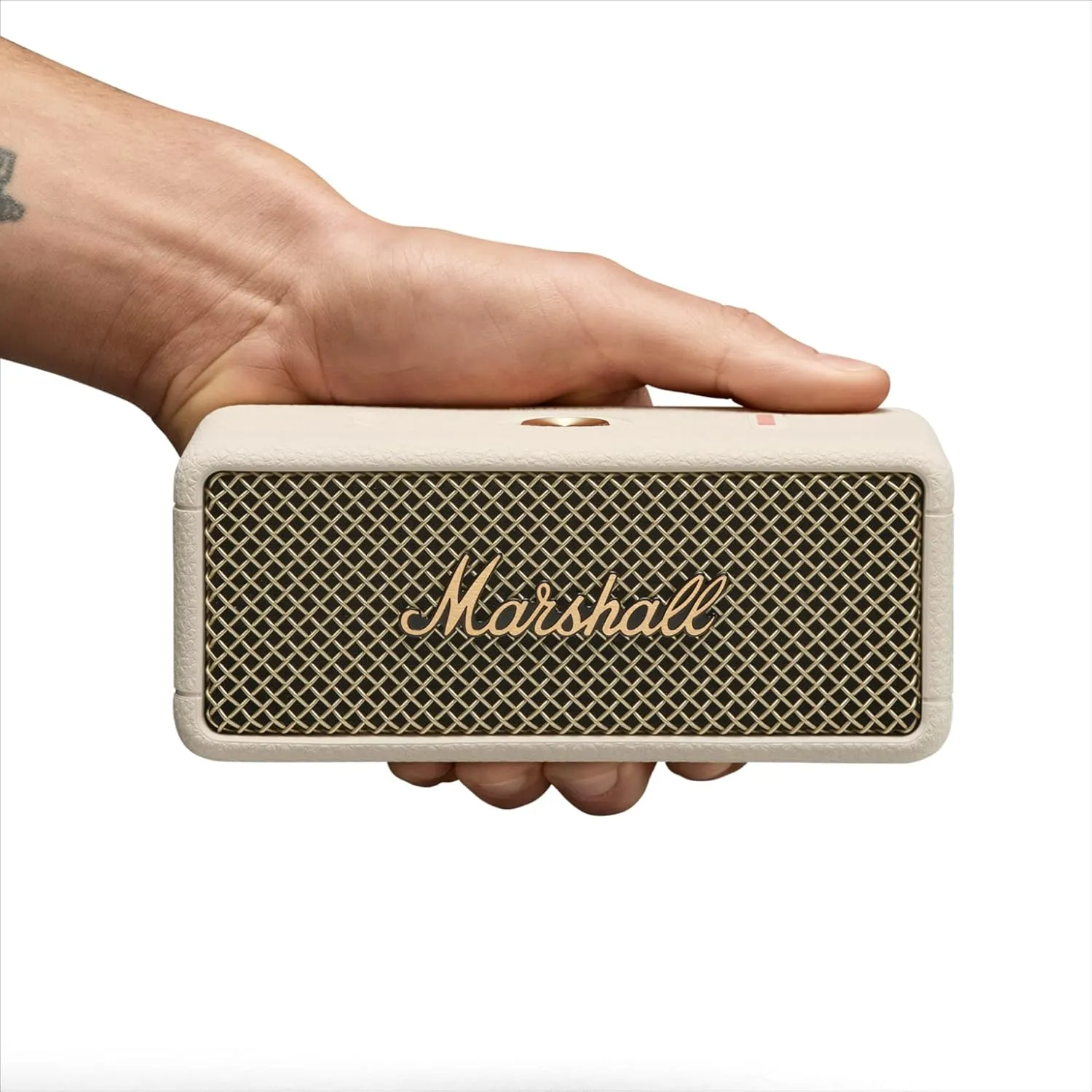 Marshall Emberton III Compact Portable Bluetooth Speaker with 32  Hours of Playtime, Dust & Waterproof (IP67) Cream