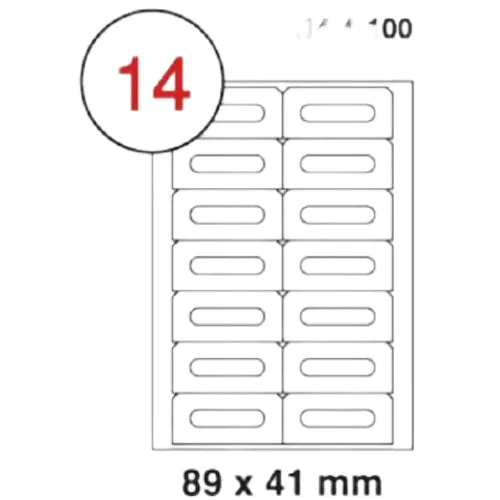 MULTI PURPOSE WHITE LABEL-89X41mm