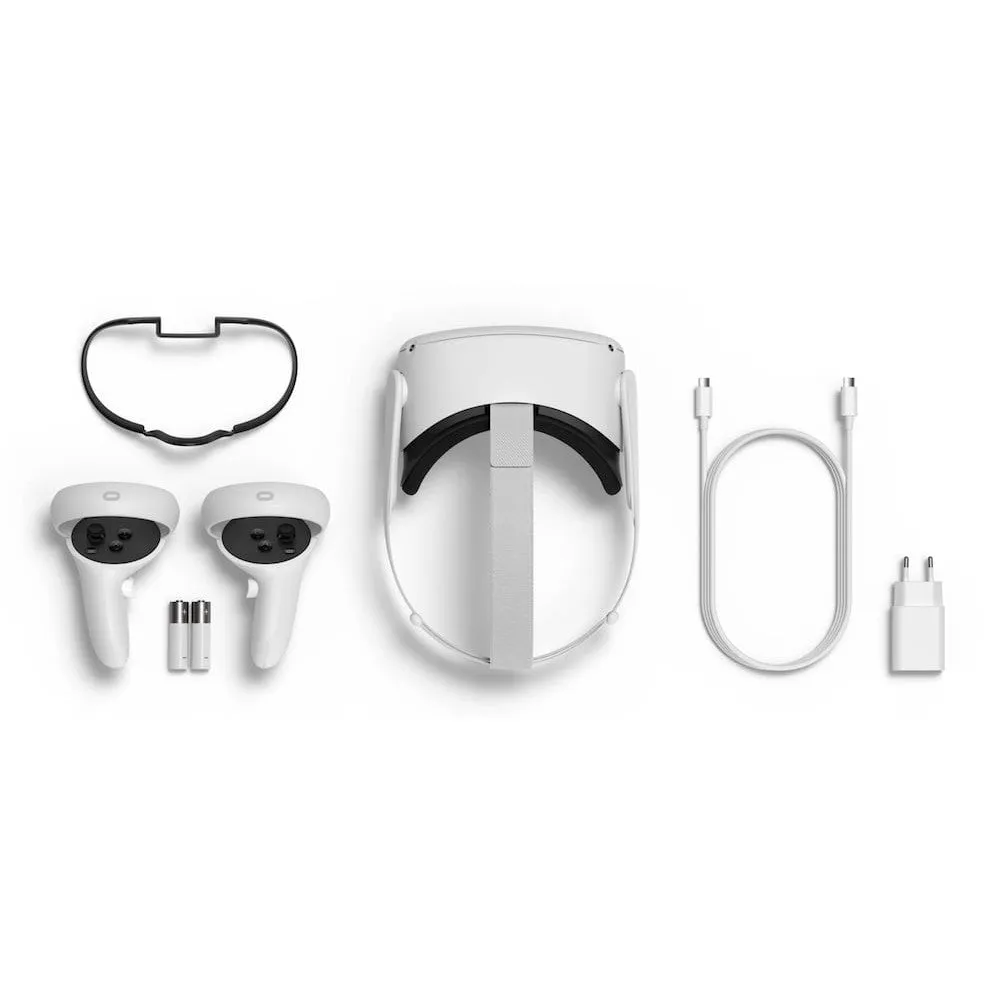 Oculus Quest 2 128GB Advanced All-in-one VR Gaming Headset - White (Refurbished) Grade-A