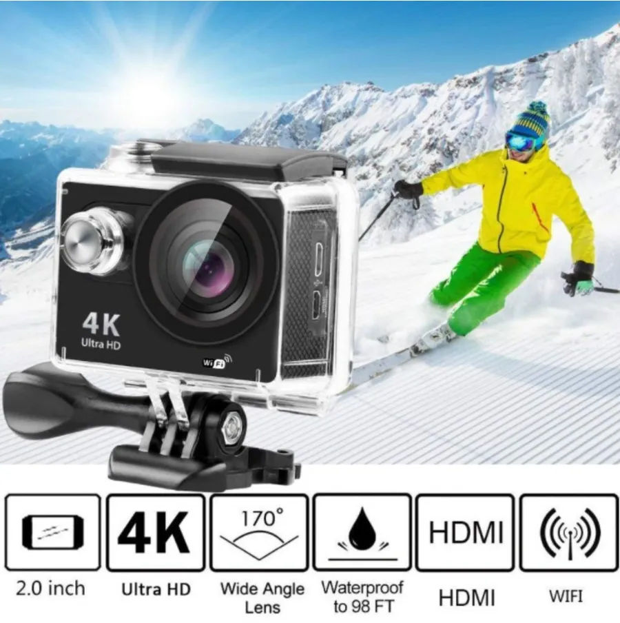 Sports Camera Kogan 4K Ultra Full HD DV 18MP Wi-Fi Plus Memory 32GB