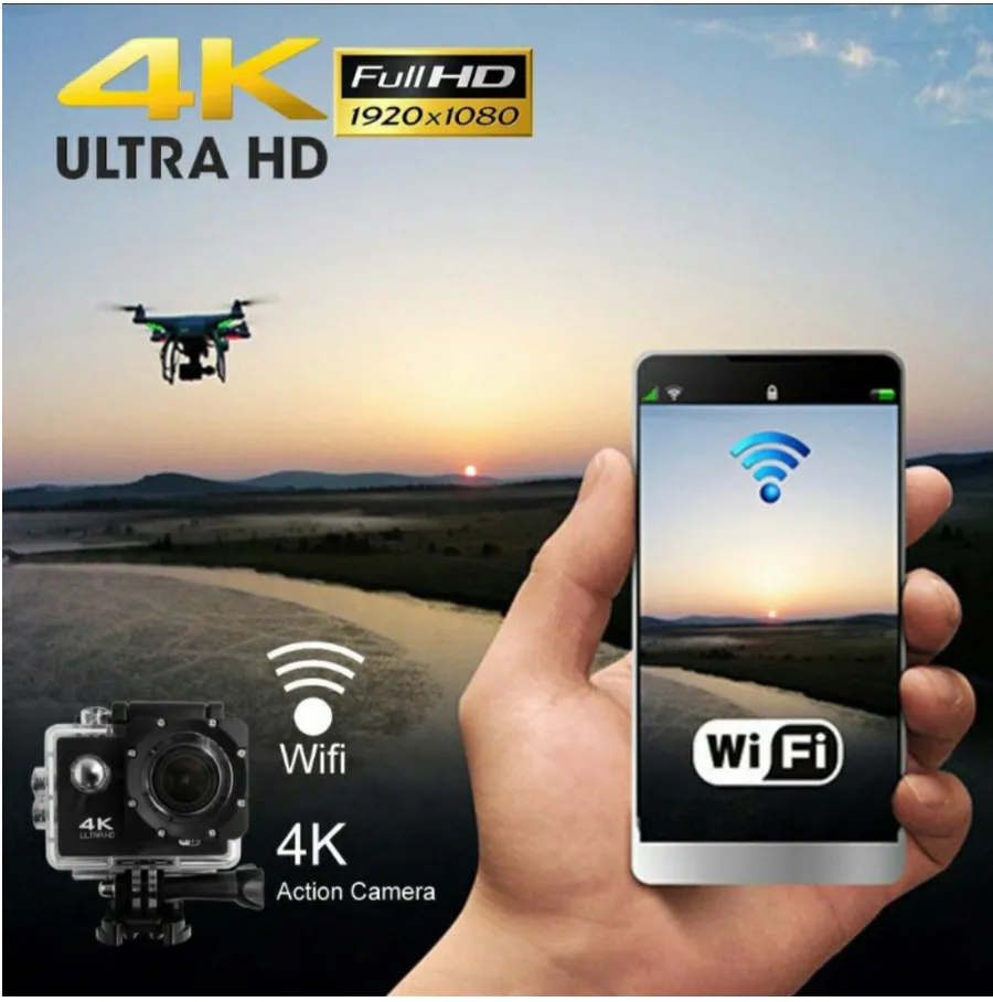 Sports Camera Kogan 4K Ultra Full HD DV 18MP Wi-Fi Plus Memory 32GB