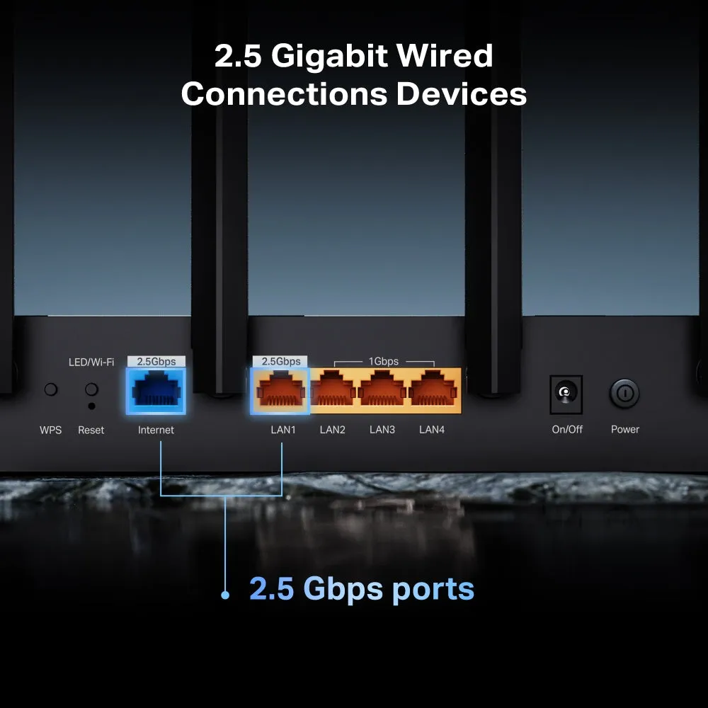 TP-Link Archer BE400 BE6500 Dual Band Wi-Fi 7 2.5G Router